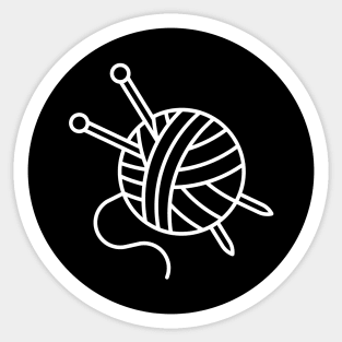 yarn ball knitting Sticker